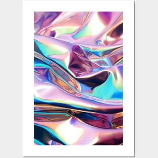 Metallic Holographic Design Posters and Art